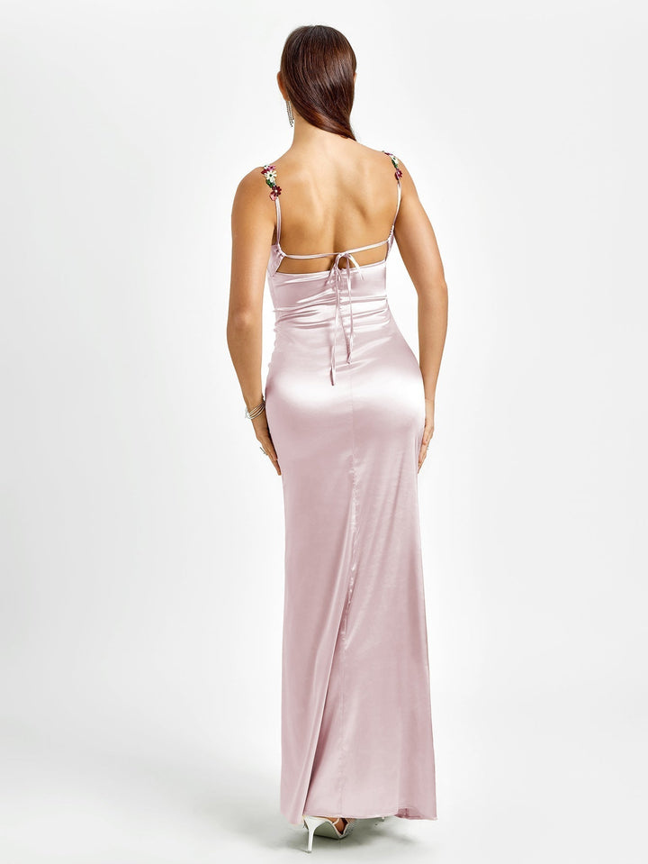 Flora | Robe Maxidress Satin pour le Soir