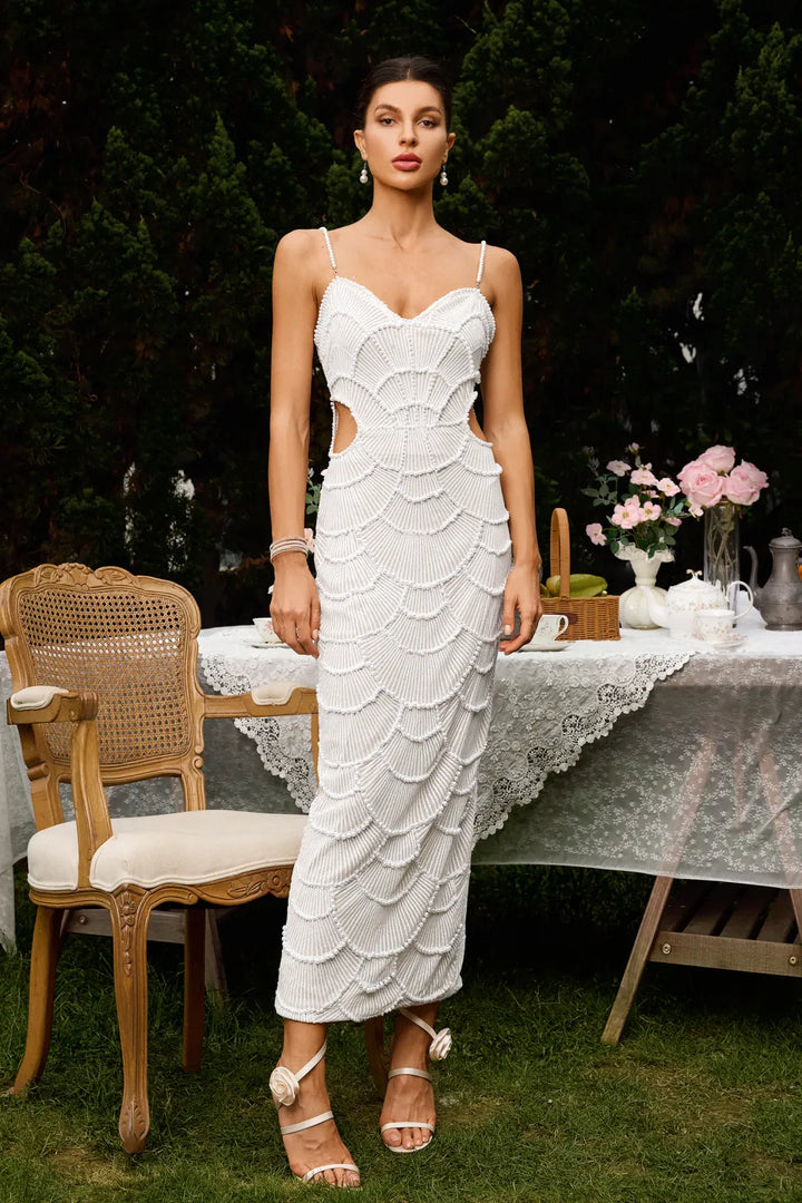 Sira | Débardeur Creux Perlen Banquet Robe de Soirée