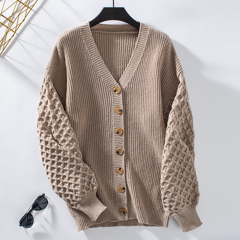 Cardigan confortable, décontracté et stylé avec des manches larges pour femmes