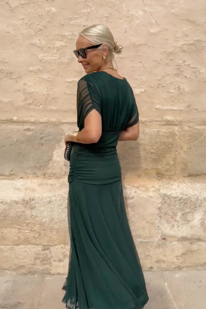 Louise | Robe maxi élégante pour les fêtes avec décolleté en V