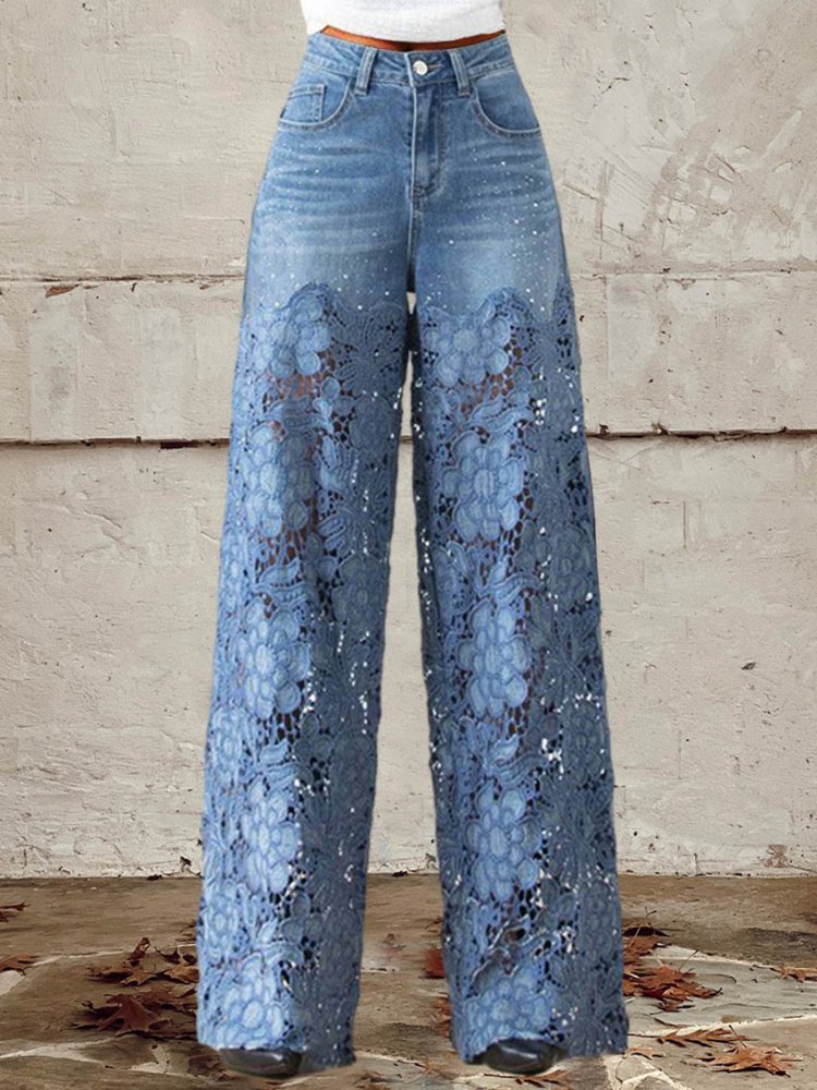 Hanna | Jeans Femme Patchwork moderne & élégant