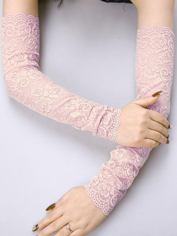 Accessoires originaux de manches brodées creuses en dentelle de 7 couleurs
