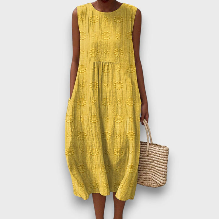 Serava – robe midi brodée
