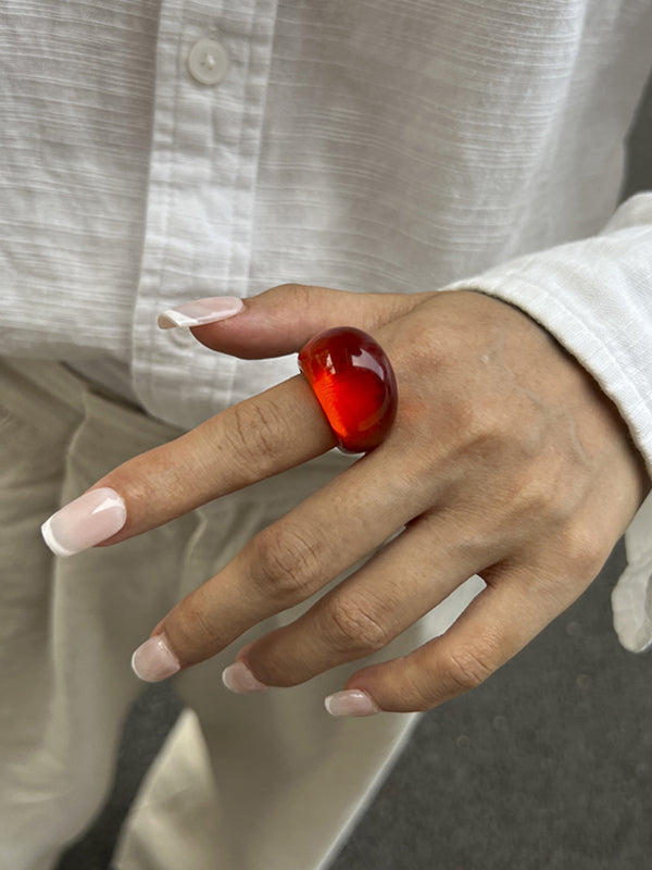Accessoires pour bagues géométriques brillantes légèrement transparentes