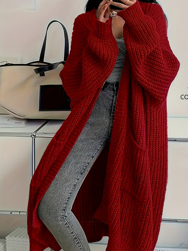 Lena | Cardigan long en tricot intemporel pour femmes