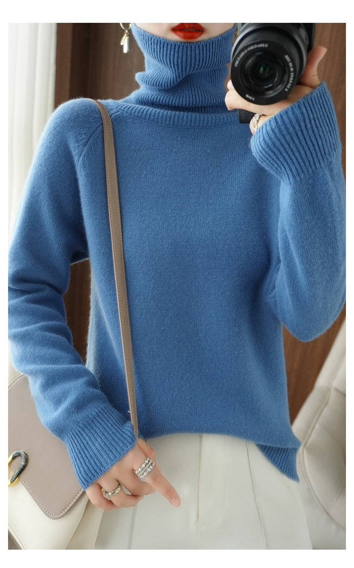 Pull à col roulé pour femmes, confortable, luxueux et polyvalent