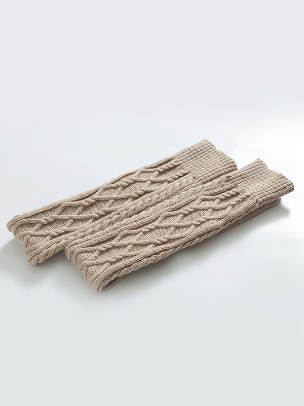 Vêtements de maison, bas jacquard de couleur unie, accessoires pour garder au chaud