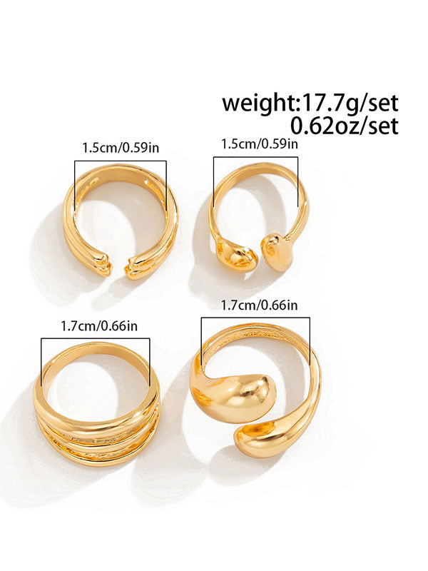 Bague géométrique couleur unie