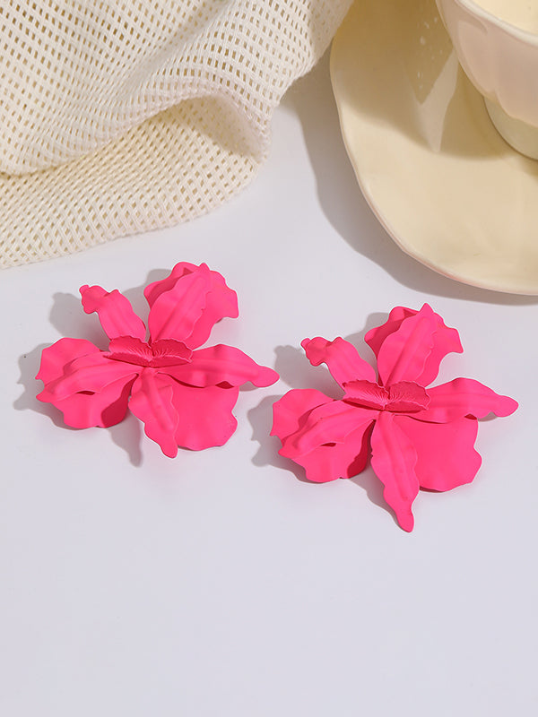 Boucles d'oreilles pendantes en forme de fleur