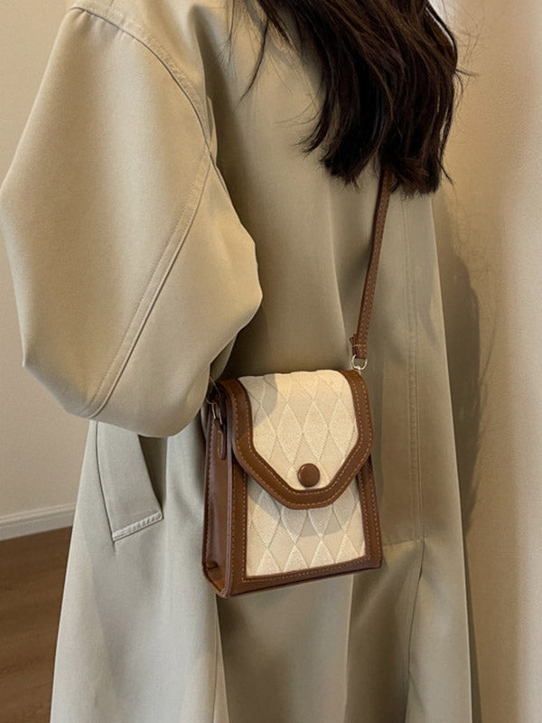 Sac bandoulière géométrique à empiècements