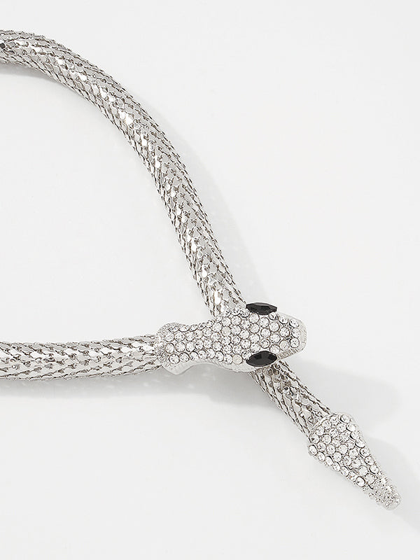Collier élégant en forme de serpent