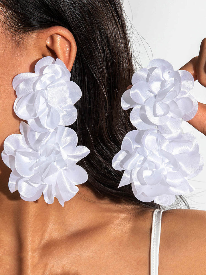 Boucles d'oreilles pendantes en forme de fleur