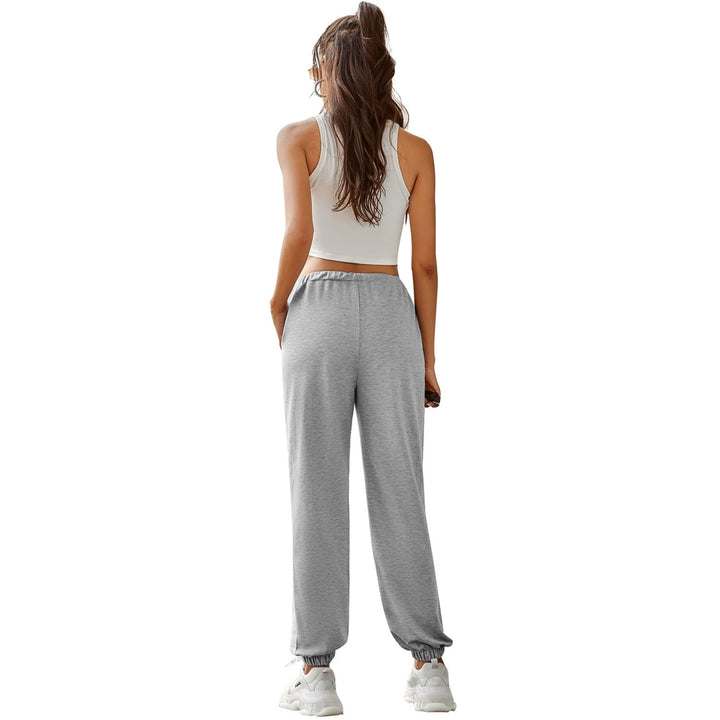 Pantalon de jogging confortable pour femmes avec bandes latérales et taille élastique