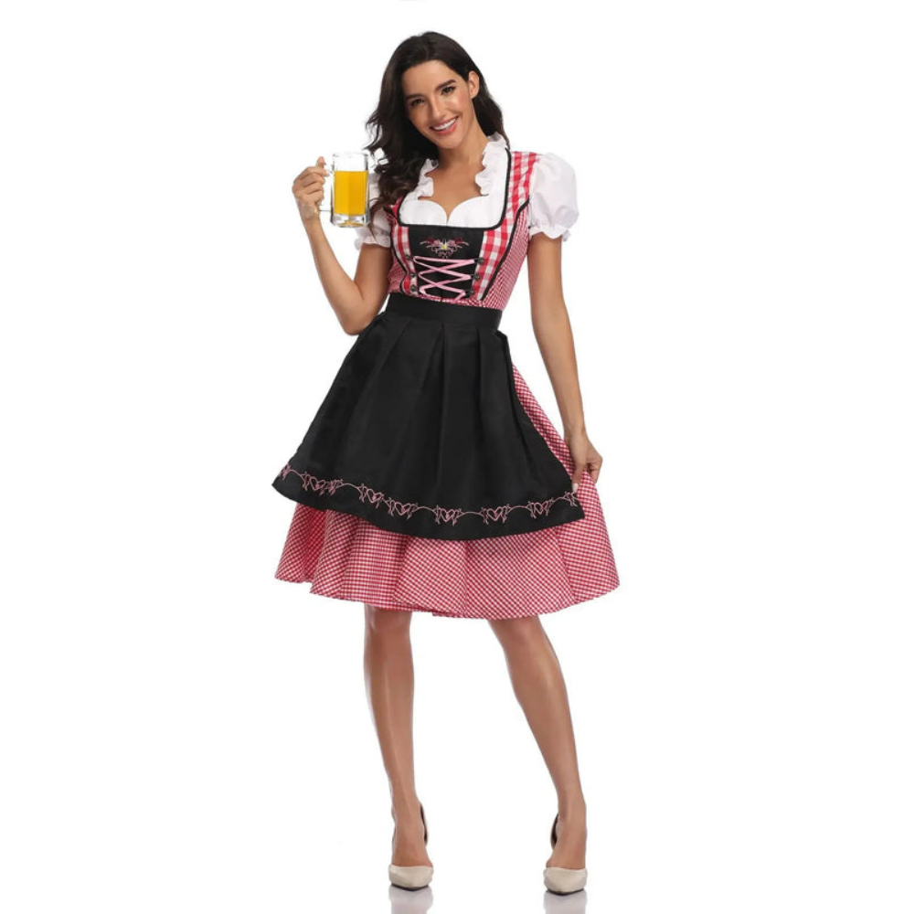 Robe Dirndl Femme Deux Pièces | Robe Traditionnelle avec Accent Moderne