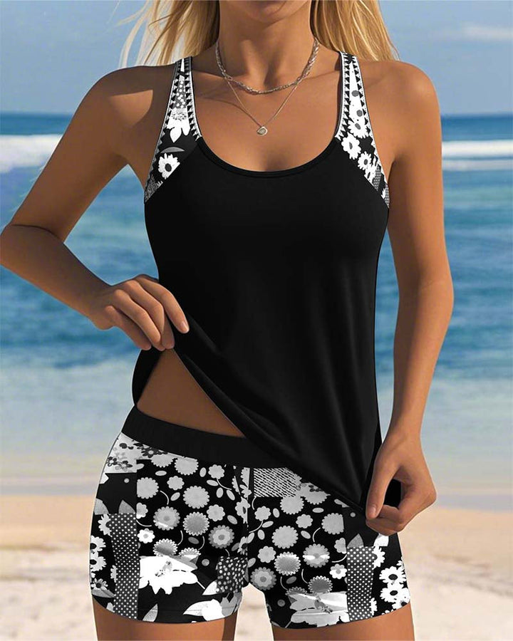 Felicia | Ensemble de Tankini à Imprimé Floral pour Femmes