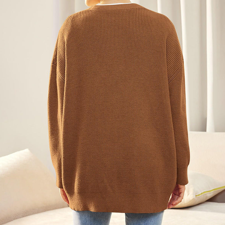 Cardigan Femme Oversize Côtelé | Détente Long