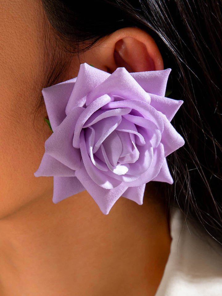 Boucles d'oreilles pendantes en forme de fleur