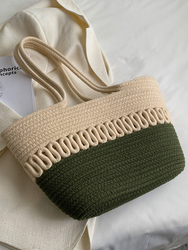 Sac à main ajouré couleur contrastée