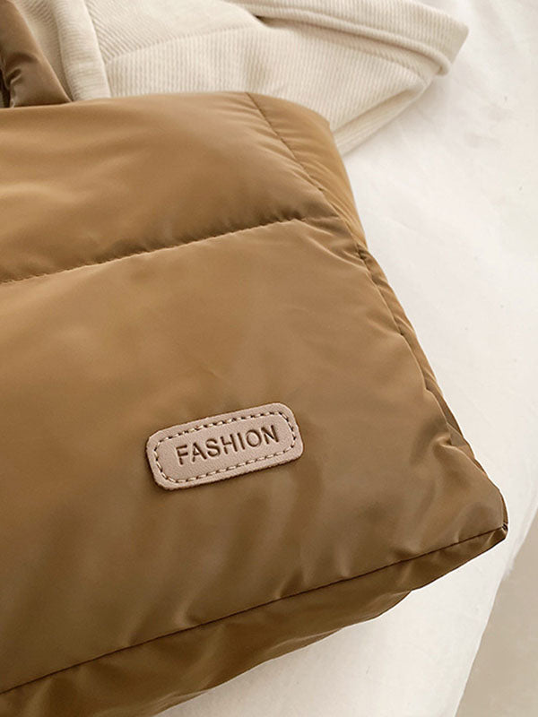 Sac cabas matelassé à empiècements