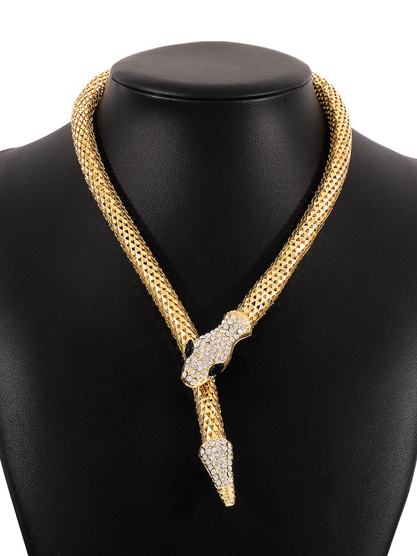 Collier élégant en forme de serpent