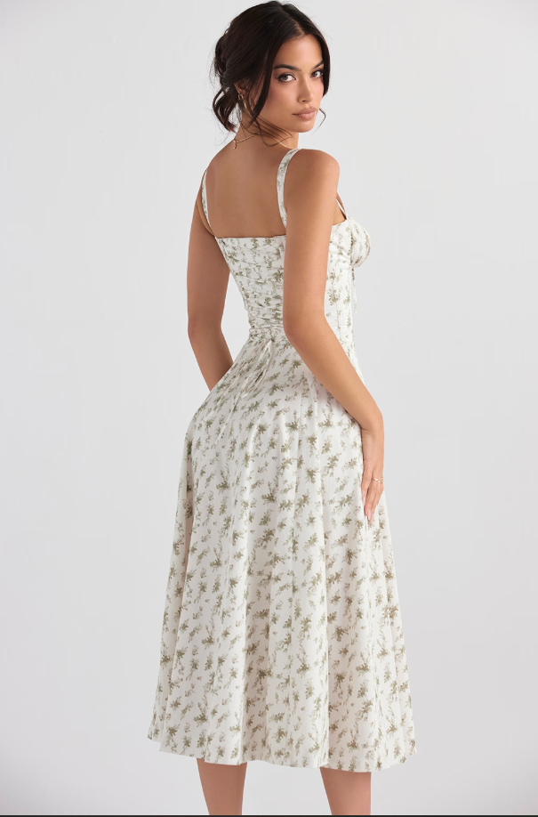 AURORA - Robe midi avec lacets