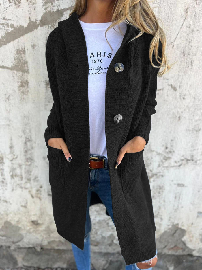 Chic cardigan en tricot doux avec imprimé pour femmes