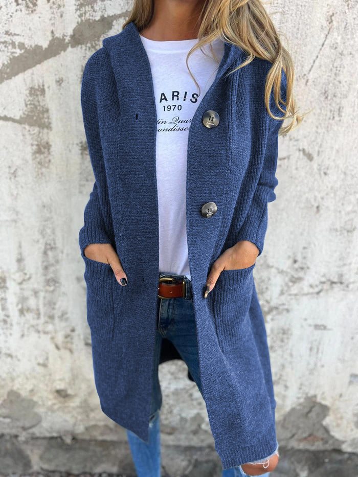 Chic cardigan en tricot doux avec imprimé pour femmes