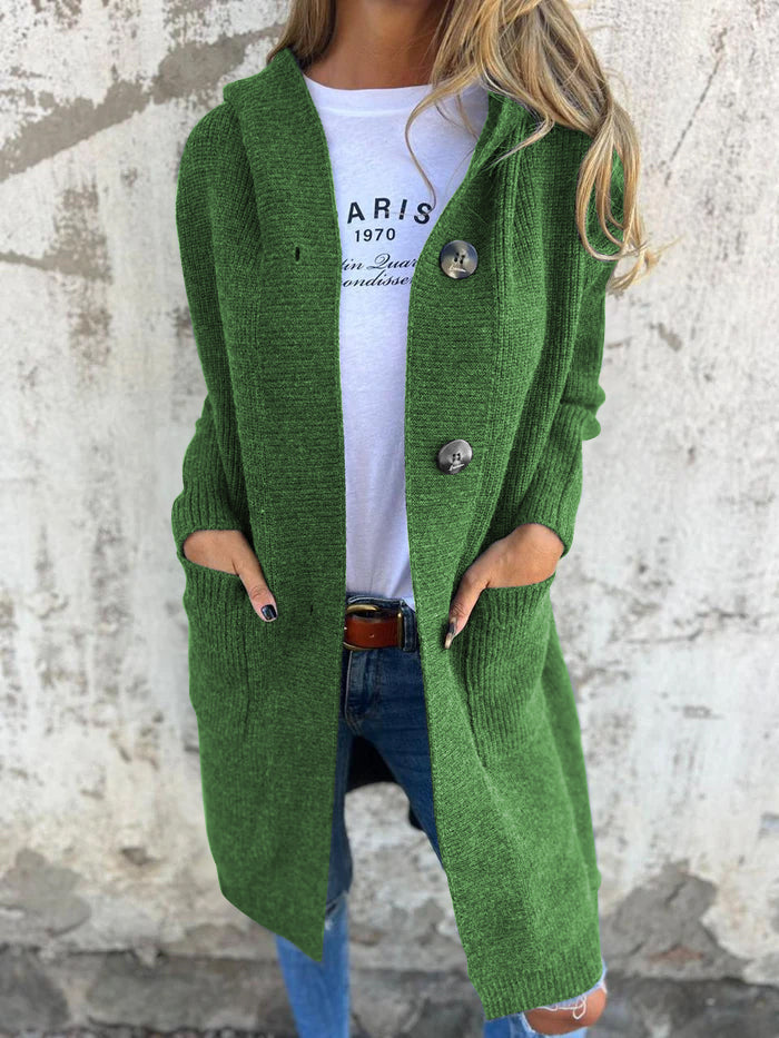 Chic cardigan en tricot doux avec imprimé pour femmes