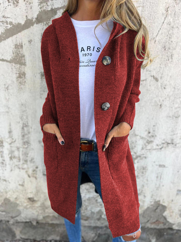 Chic cardigan en tricot doux avec imprimé pour femmes