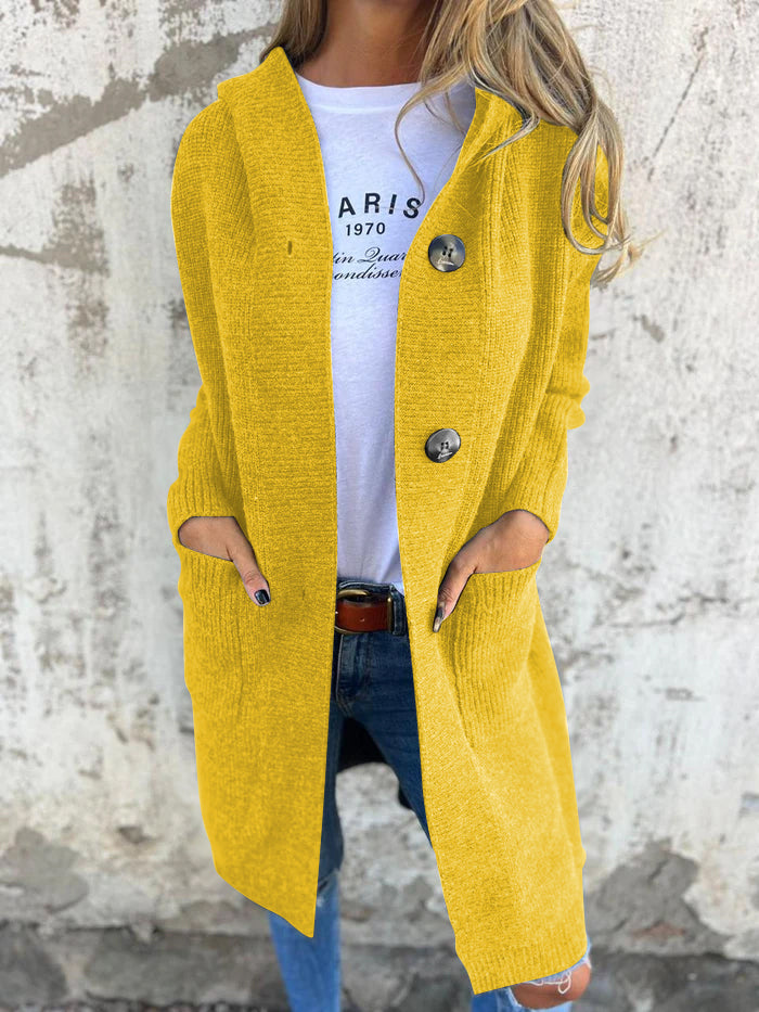 Chic cardigan en tricot doux avec imprimé pour femmes