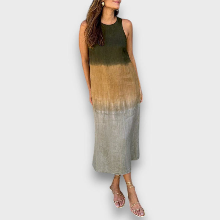 Elvani – Robe midi avec un dégradé de couleurs doux