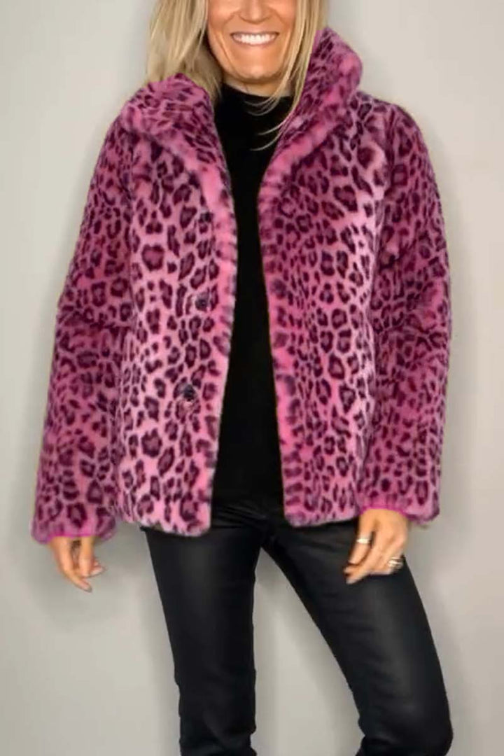 Pilar | Manteau d'hiver classique pour femmes avec motif léopard
