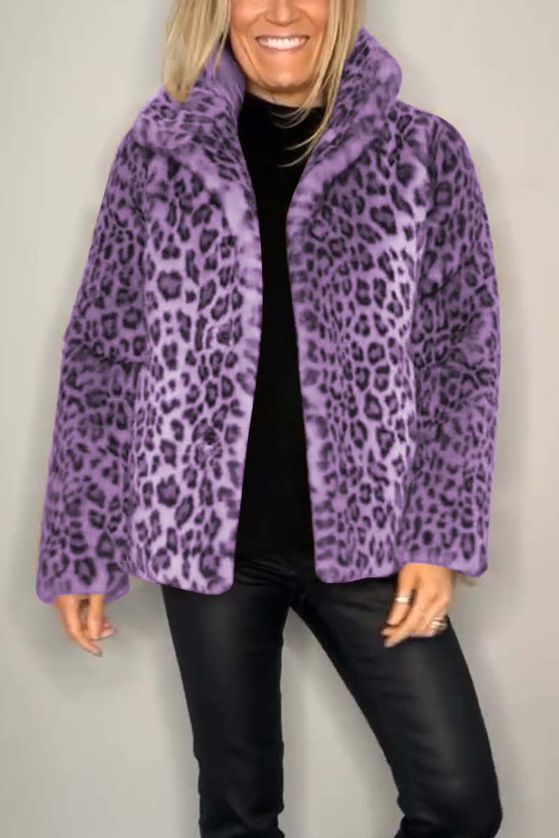 Pilar | Manteau d'hiver classique pour femmes avec motif léopard