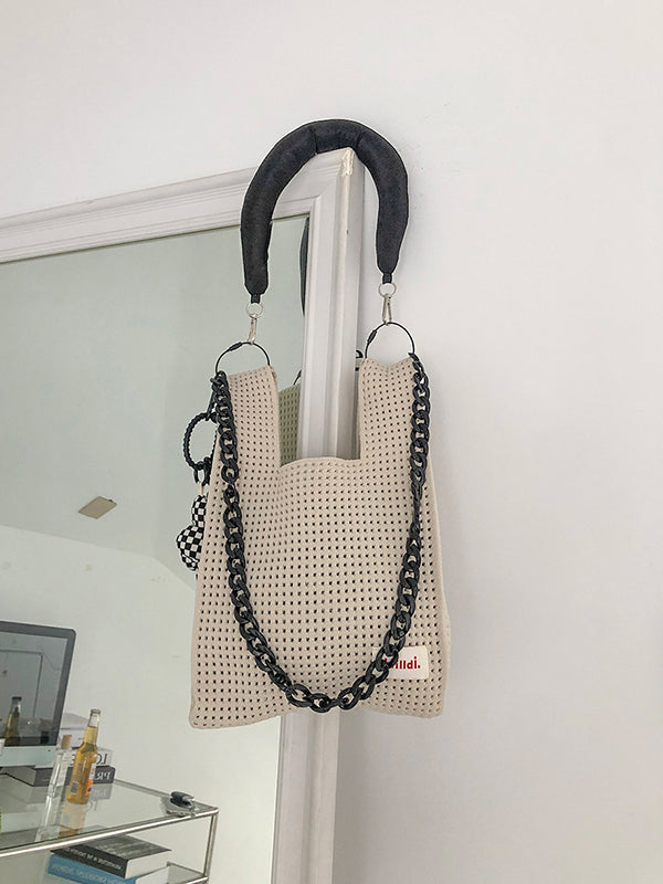 Chaînes Sacs à bandoulière tissés creux Sacs à main