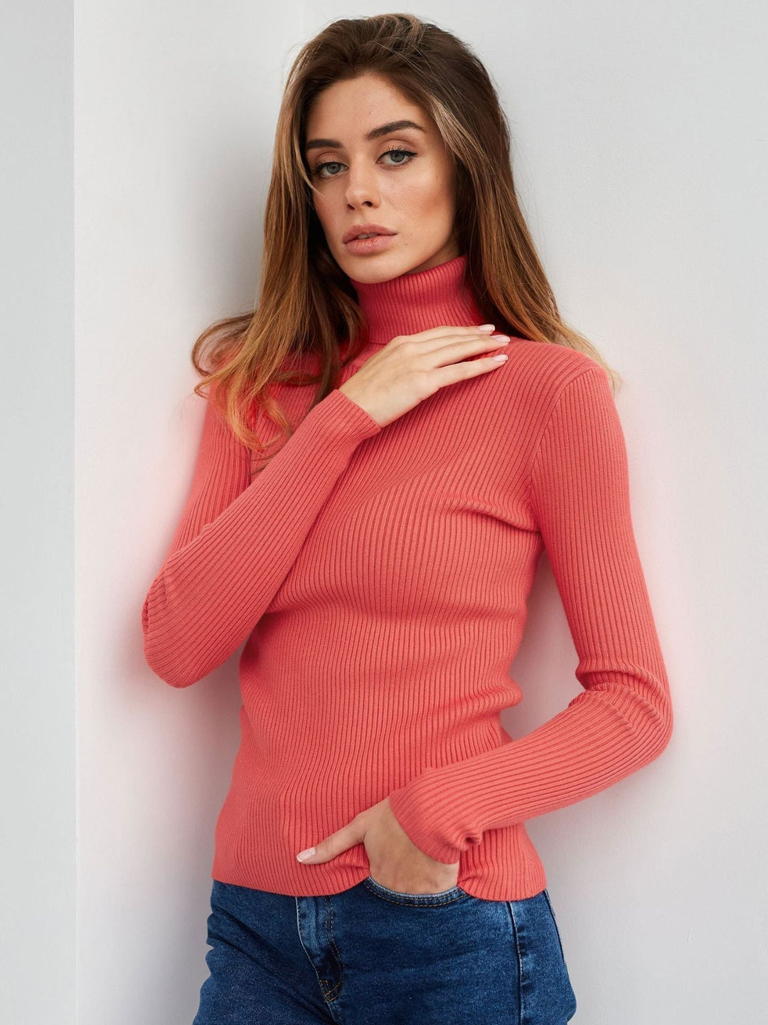 Pull à col roulé classique pour femmes | Décontracté