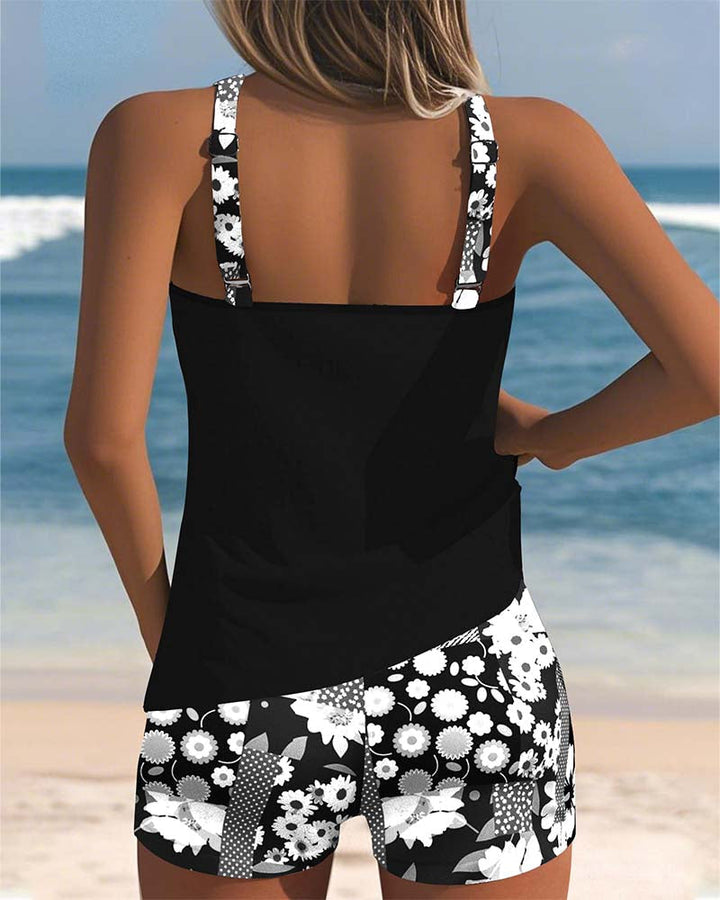 Felicia | Ensemble de Tankini à Imprimé Floral pour Femmes