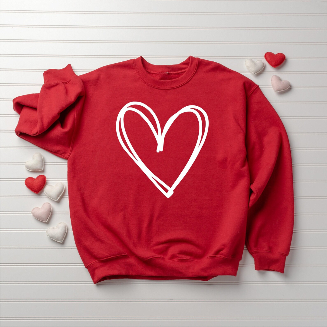 Paula | Sweatshirt élégant pour femmes Saint-Valentin rouge