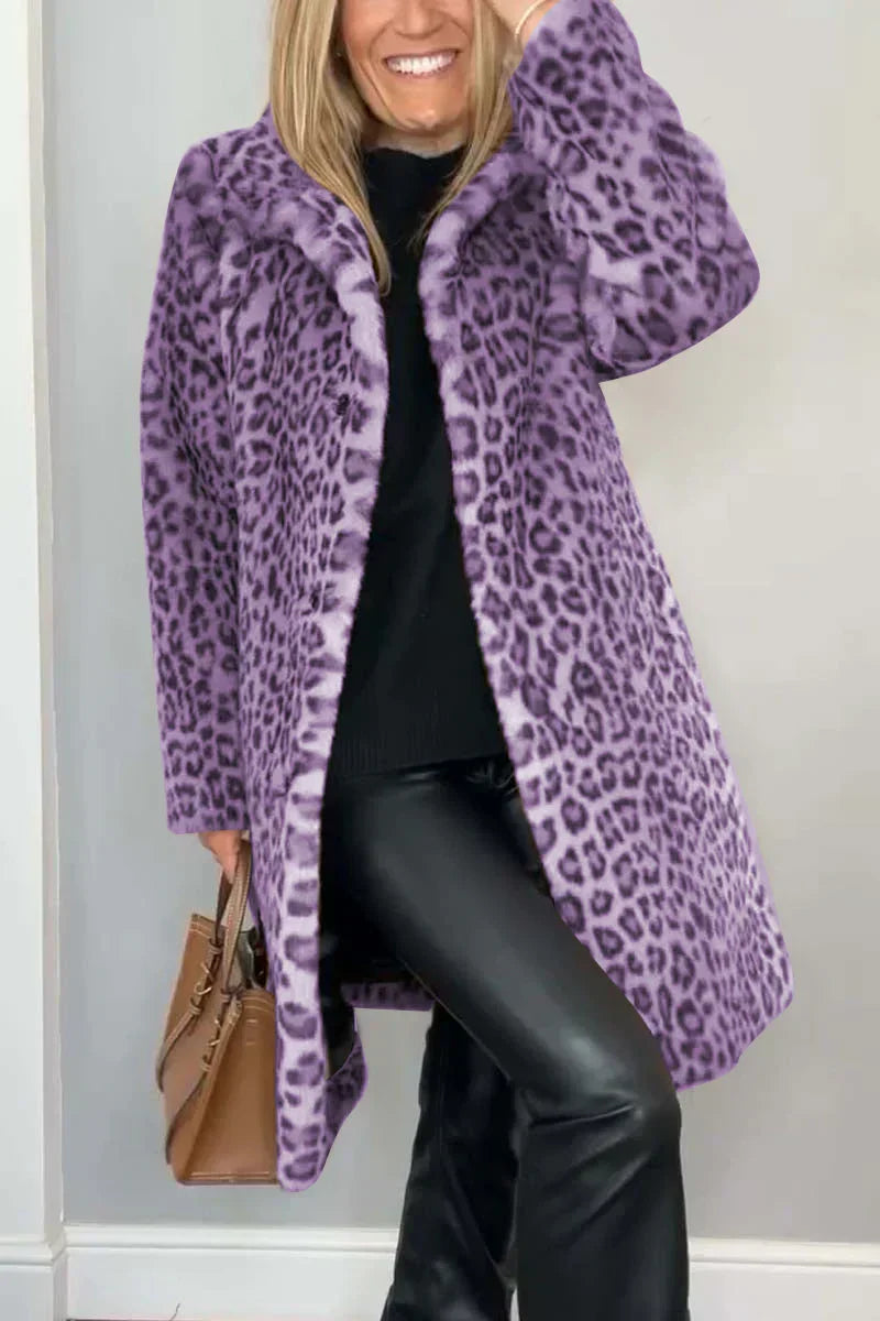 ZOE – Manteau d'hiver pour femmes avec imprimé animal