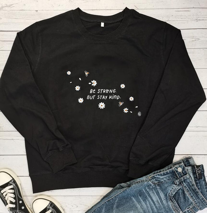 Sweatshirt pour femmes avec message inspirant et design floral