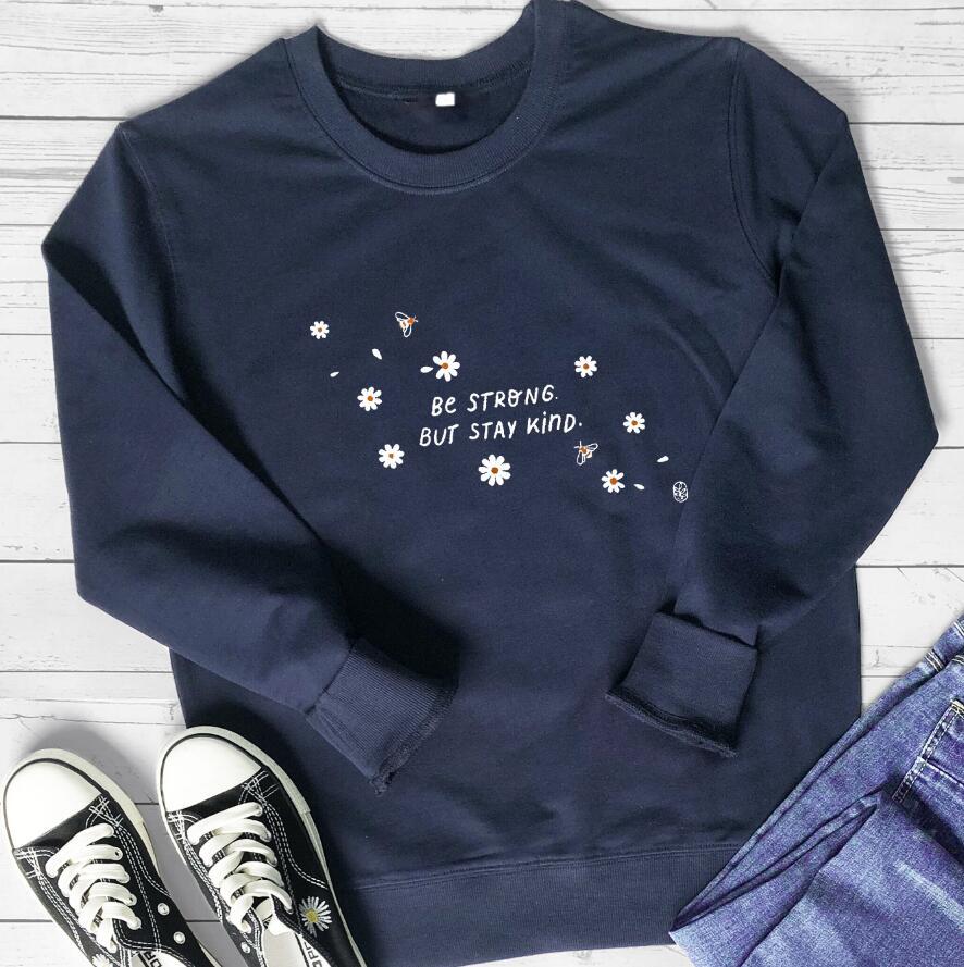 Sweatshirt pour femmes avec message inspirant et design floral