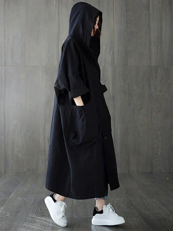 Trench-coat avec capuche pour femmes