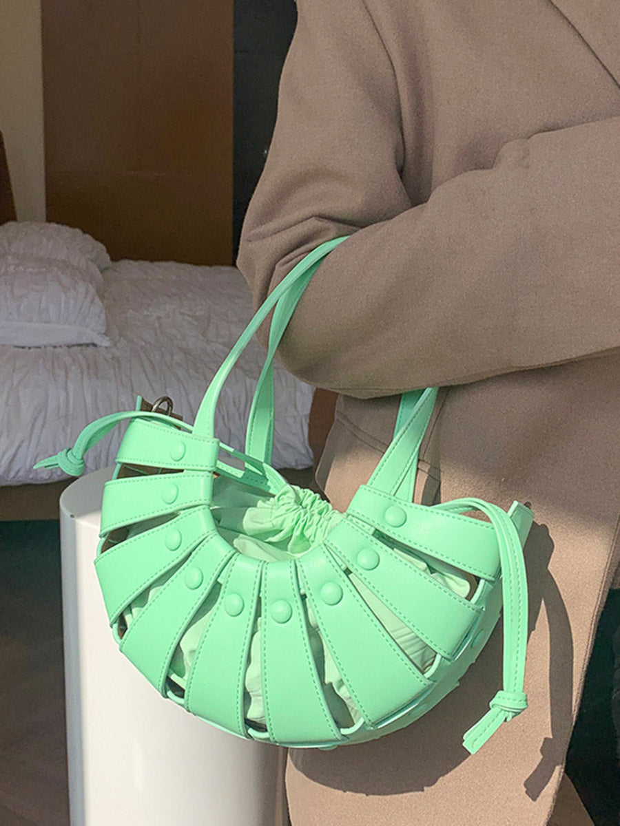 Pochette de soirée ajourée à cordon de serrage