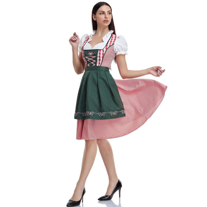 Robe Dirndl Élégante Traditionnelle pour Femmes | Midi