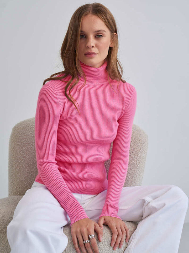 Pull à col roulé classique pour femmes | Décontracté