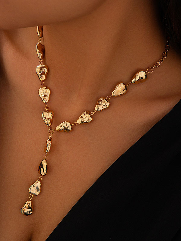 Collier géométrique normcore, à chaîne