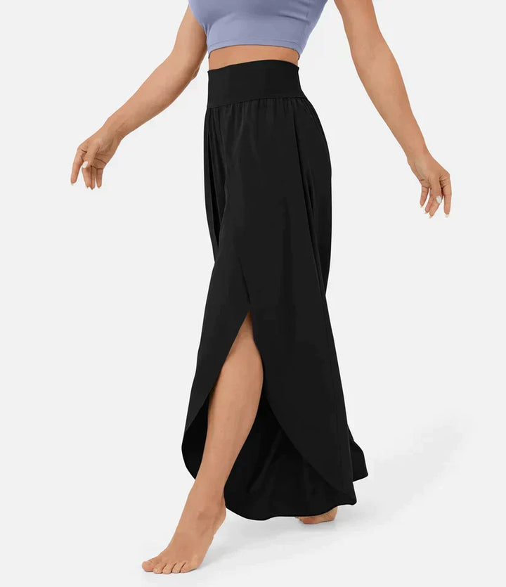 SummerBreeze - Pantalon Palazzo Taille Haute