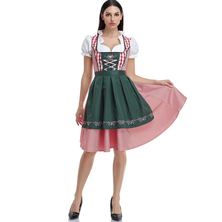 Robe Dirndl Élégante Traditionnelle pour Femmes | Midi