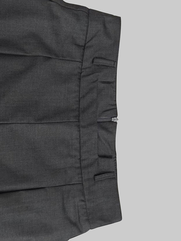 Pantalon décontracté coupe droite, sans ceinture, couleur unie
