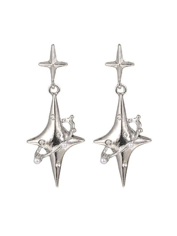 Boucles d'oreilles pendantes géométriques normcore, en forme d'étoile
