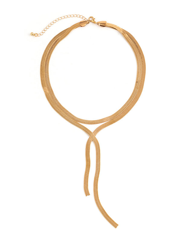 Accessoires de colliers creux de couleur unie